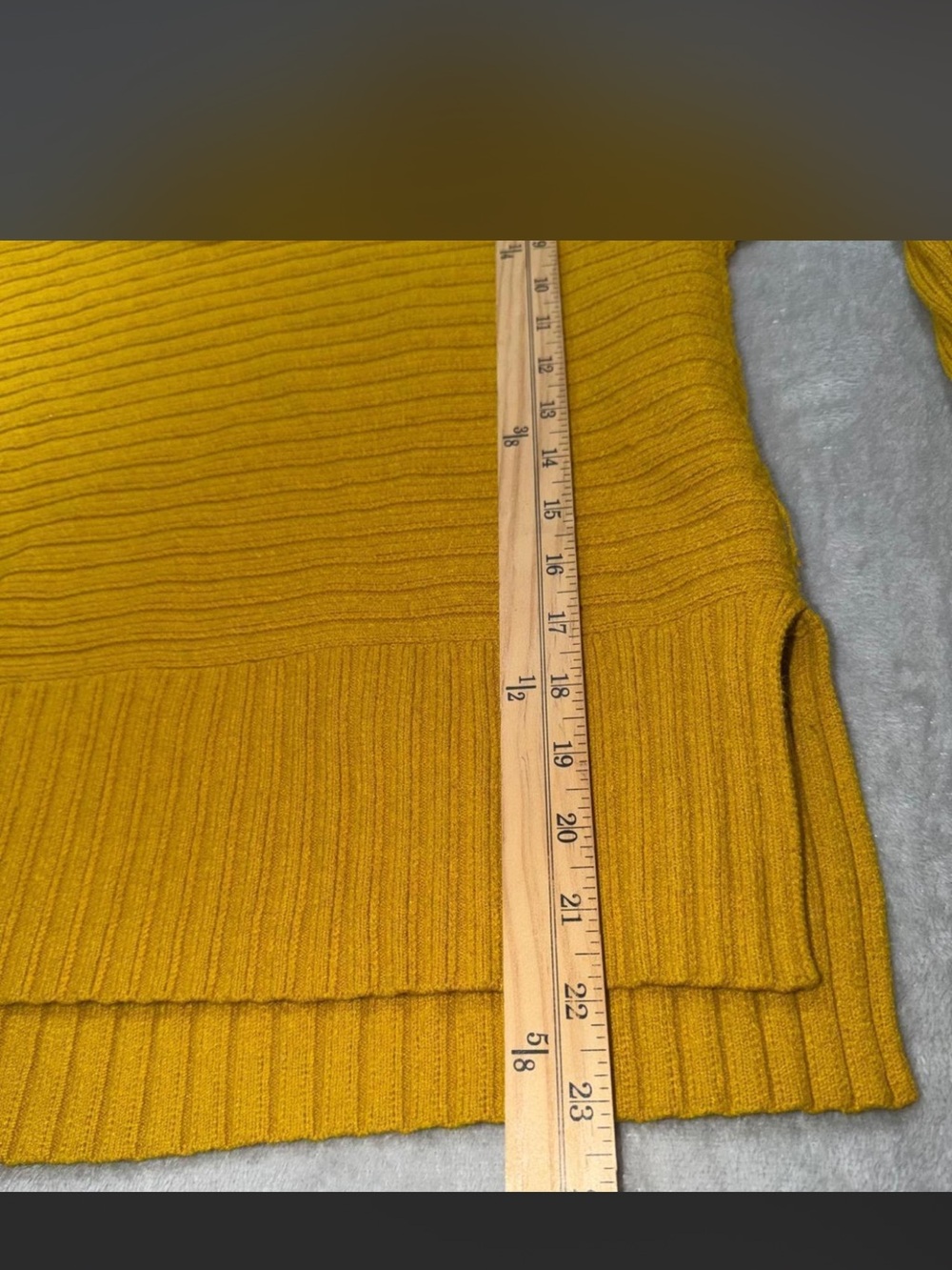 Moth by Anthropologie Ribbed Mustard Cowl-Neck Sweater - Picture 6 of 6